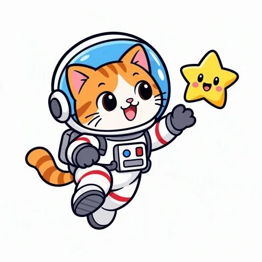 宇航员猫贴纸