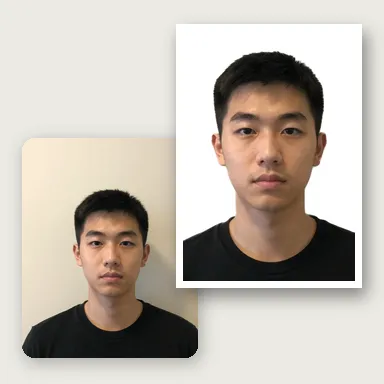 中国签证，素色墙面