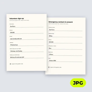 Sign-up form
